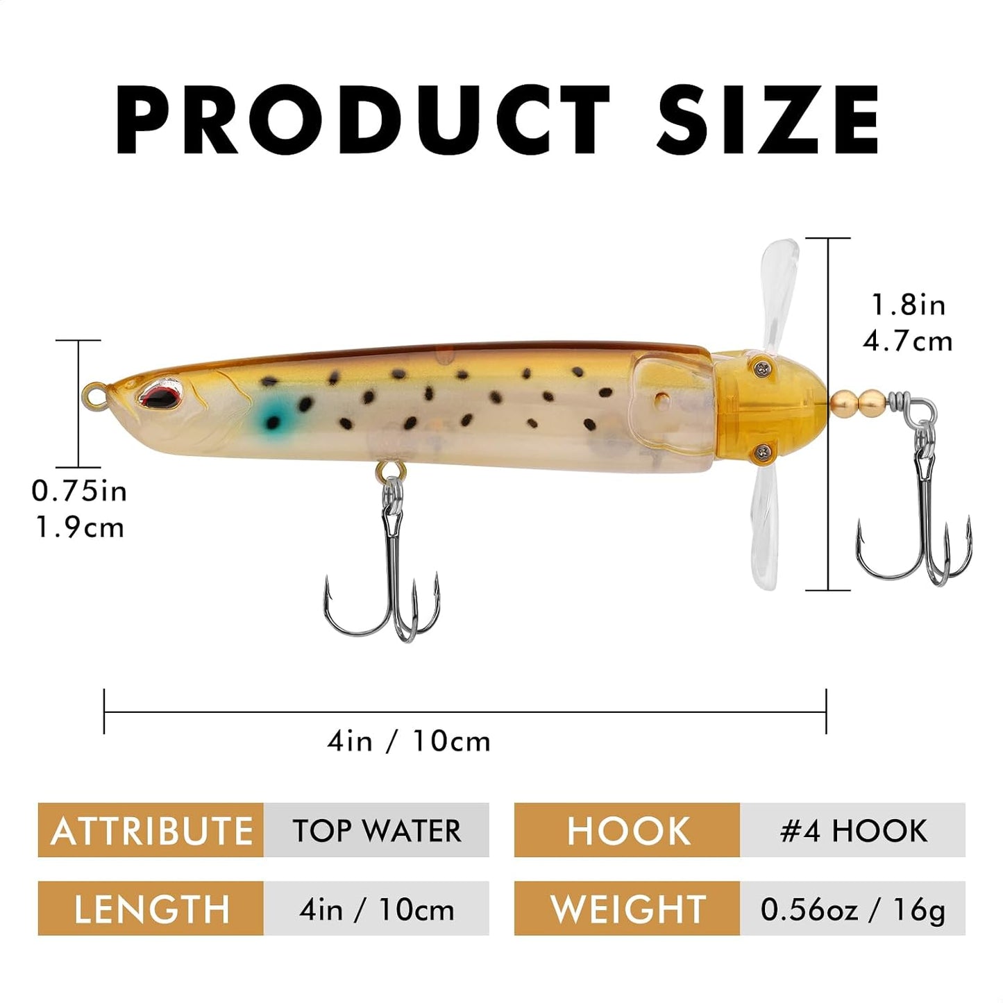 Best-Selling Double-Blade Topwater Popper Lure with BKK Hooks