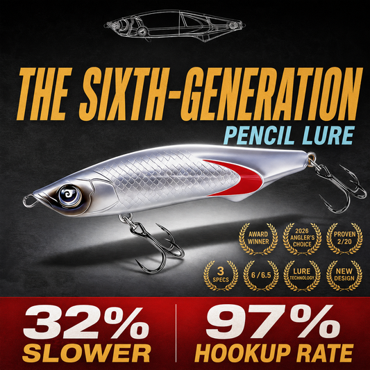 6th-Generation Ducktail Sinking Pencil Lure – Long-Cast Wobbling Action