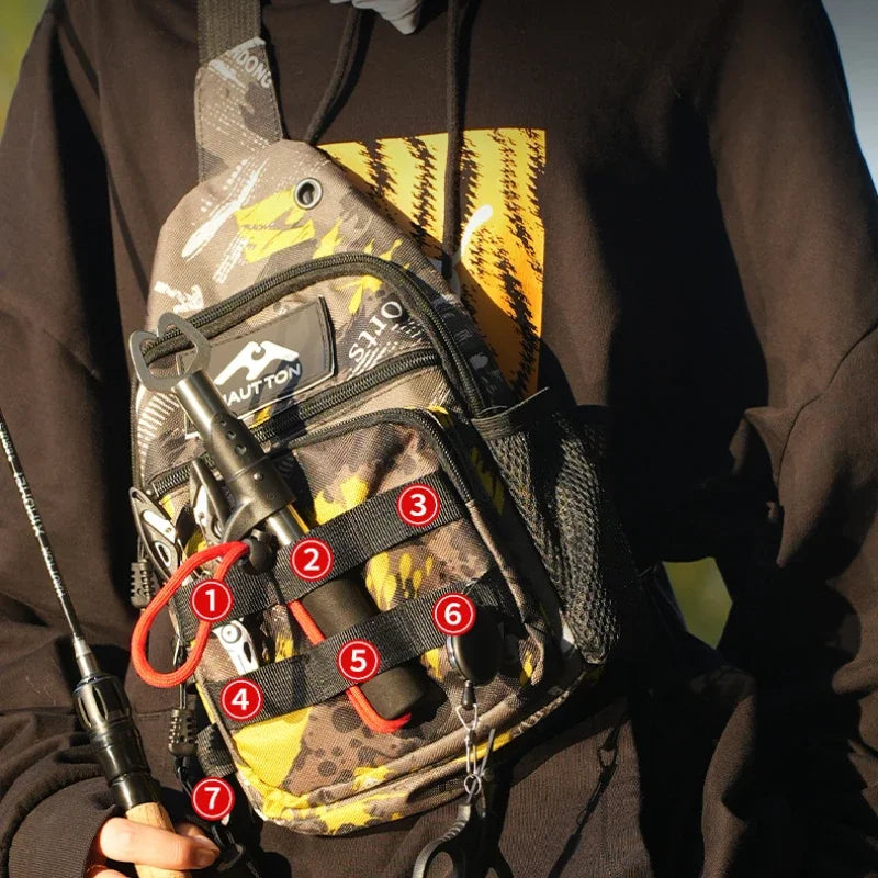 New Fishing Gear Pole Chest Bag