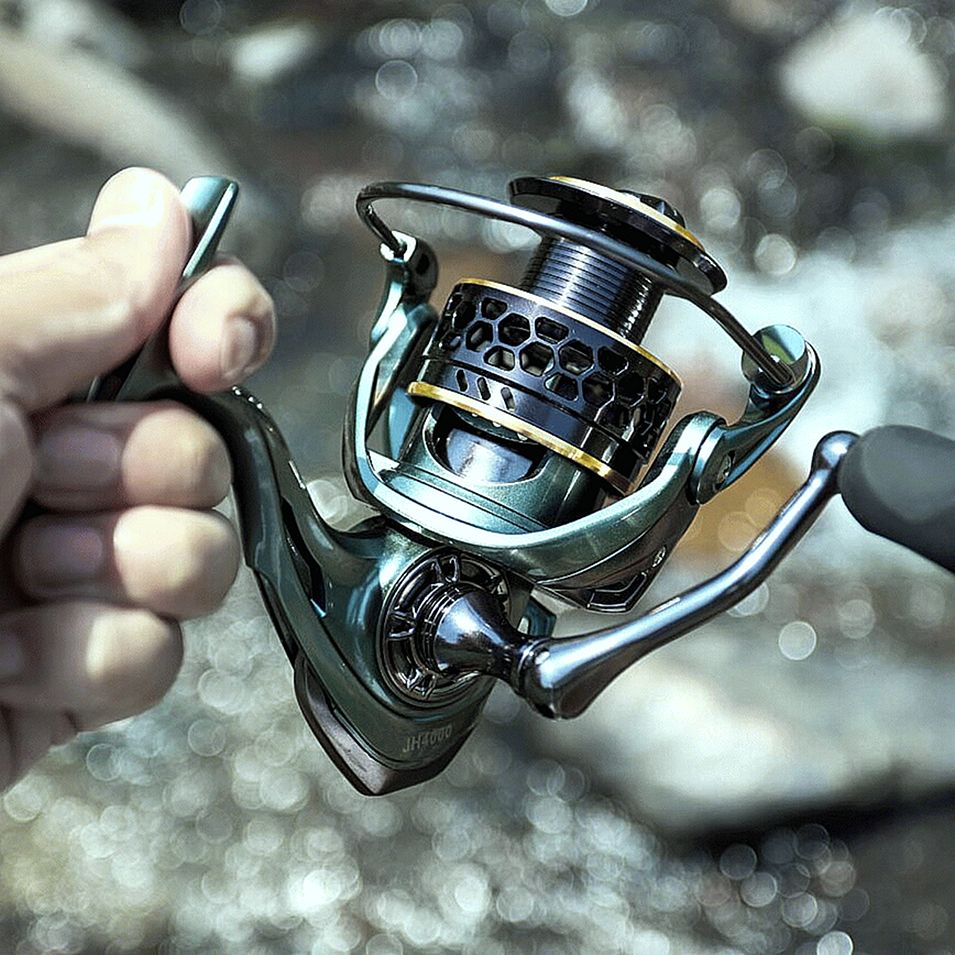 FISHINGHUB- Metal Deep Shallow Spool Fishing Reels Coil Spinning Reel Fishing
