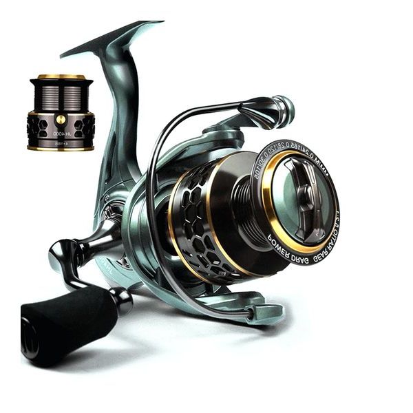 FISHINGHUB- Metal Deep Shallow Spool Fishing Reels Coil Spinning Reel Fishing