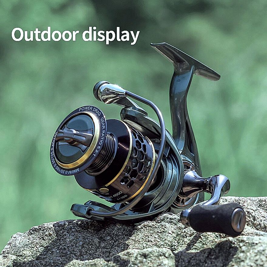FISHINGHUB- Metal Deep Shallow Spool Fishing Reels Coil Spinning Reel Fishing