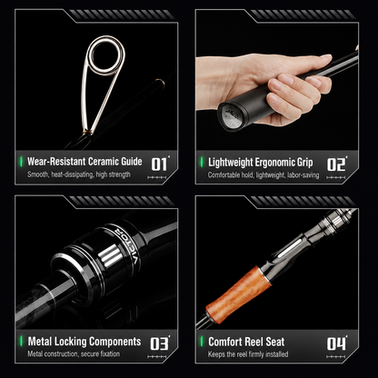 MK II Long-Cast Lure Spinning Rod | Lightweight Ergonomic Fishing Pole