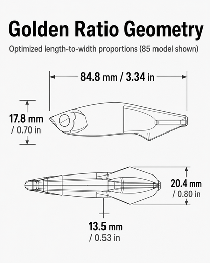 6th-Generation Ducktail Sinking Pencil Lure – Long-Cast Wobbling Action