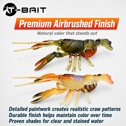 T-BAIT Crawfish Lure with VMC Hook