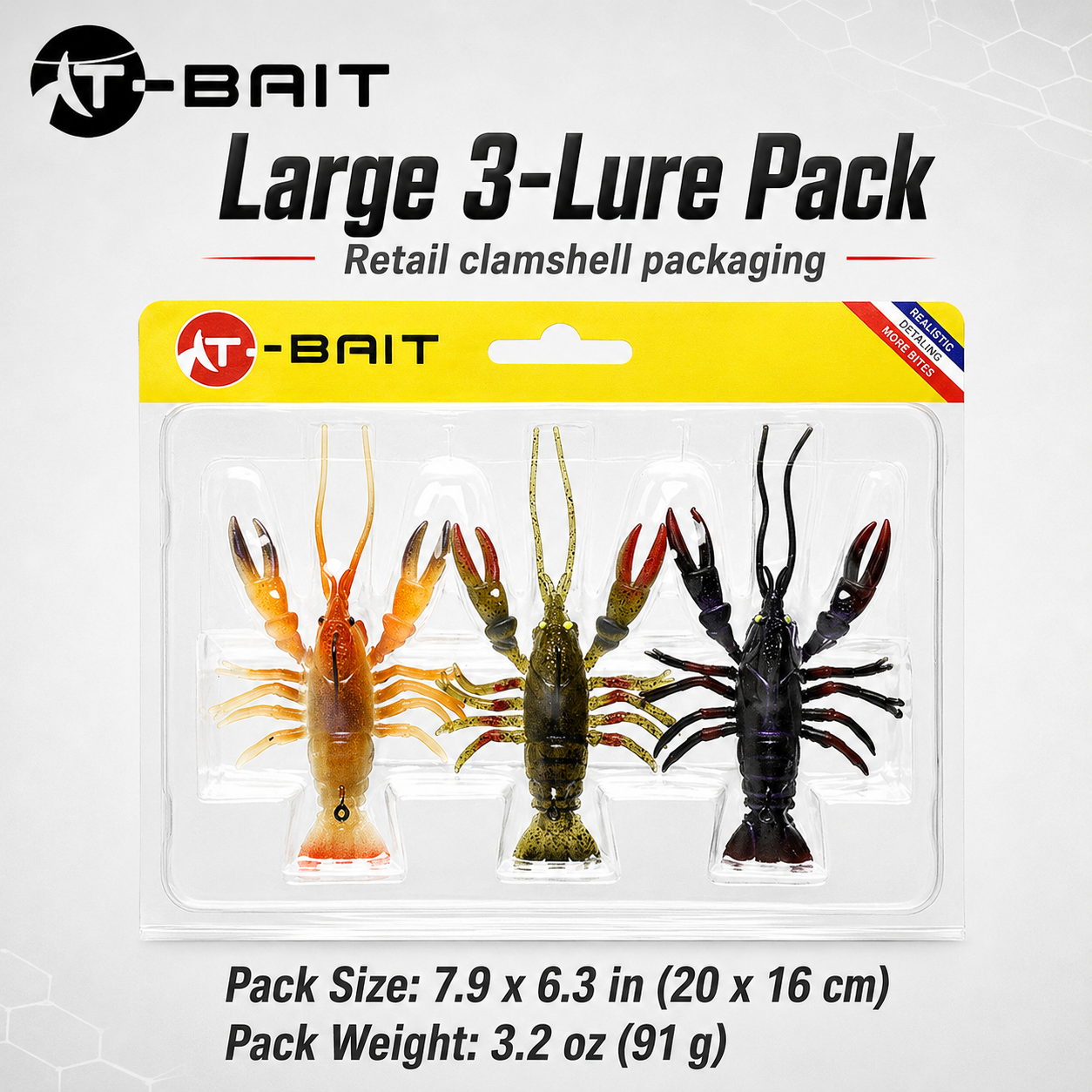 T-BAIT Crawfish Lure with VMC Hook