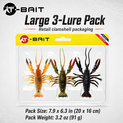 T-BAIT Crawfish Lure with VMC Hook