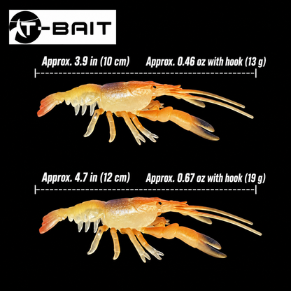 T-BAIT Crawfish Lure with VMC Hook