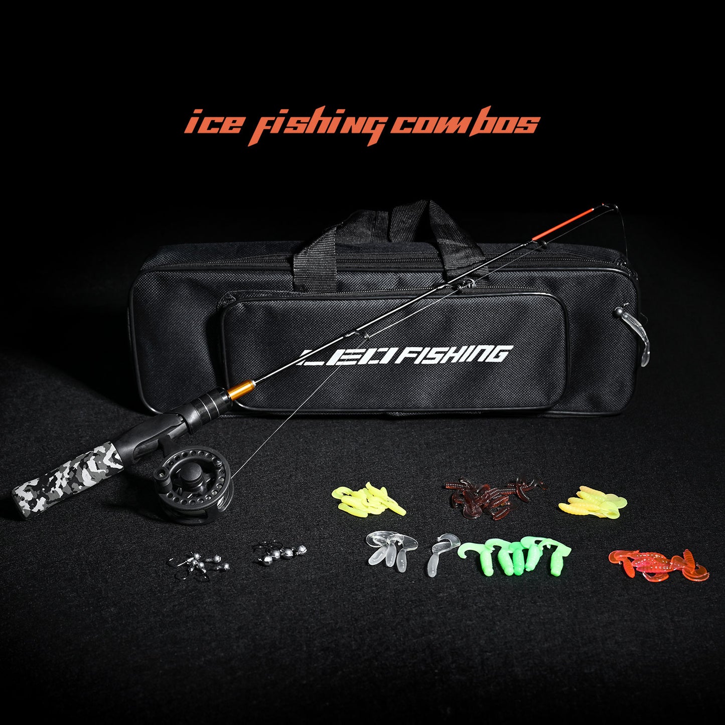 Ice Fishing Rod and Reel Combos Portable Ultralight  with full Kits