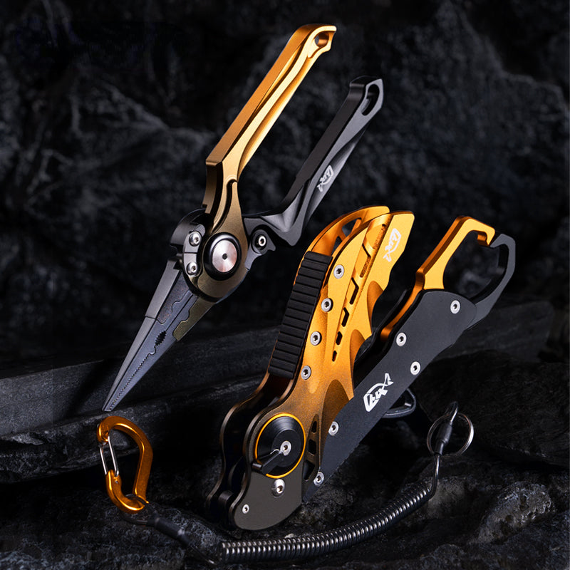 Foldable Aluminum Alloy Multifunctional Fishing Pliers Grip Set