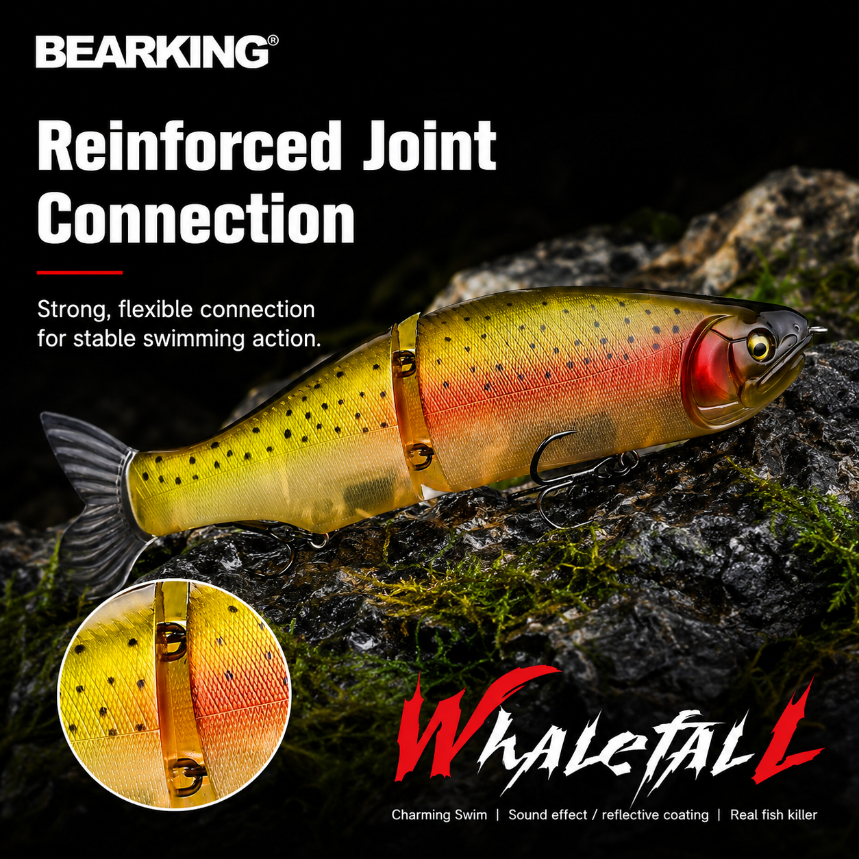 BEARKING M185 Jointed Minnow Swimbait – 18.5 cm / 64 g