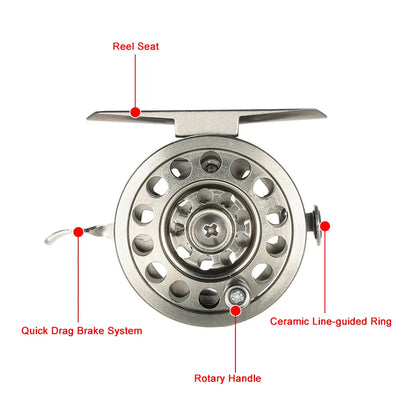 Fly Fishing Reel Aluminum Alloy Smooth Ice Fishing Reels