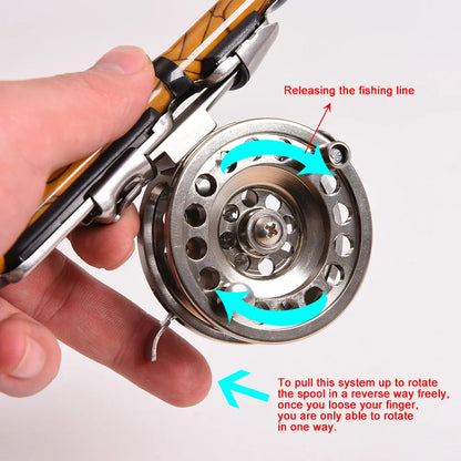 Fly Fishing Reel Aluminum Alloy Smooth Ice Fishing Reels