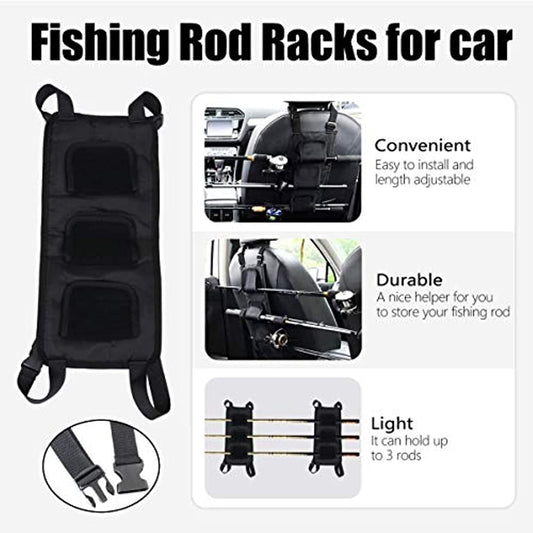 Adjustable Car Fishing Rod Holder Strap Rack
