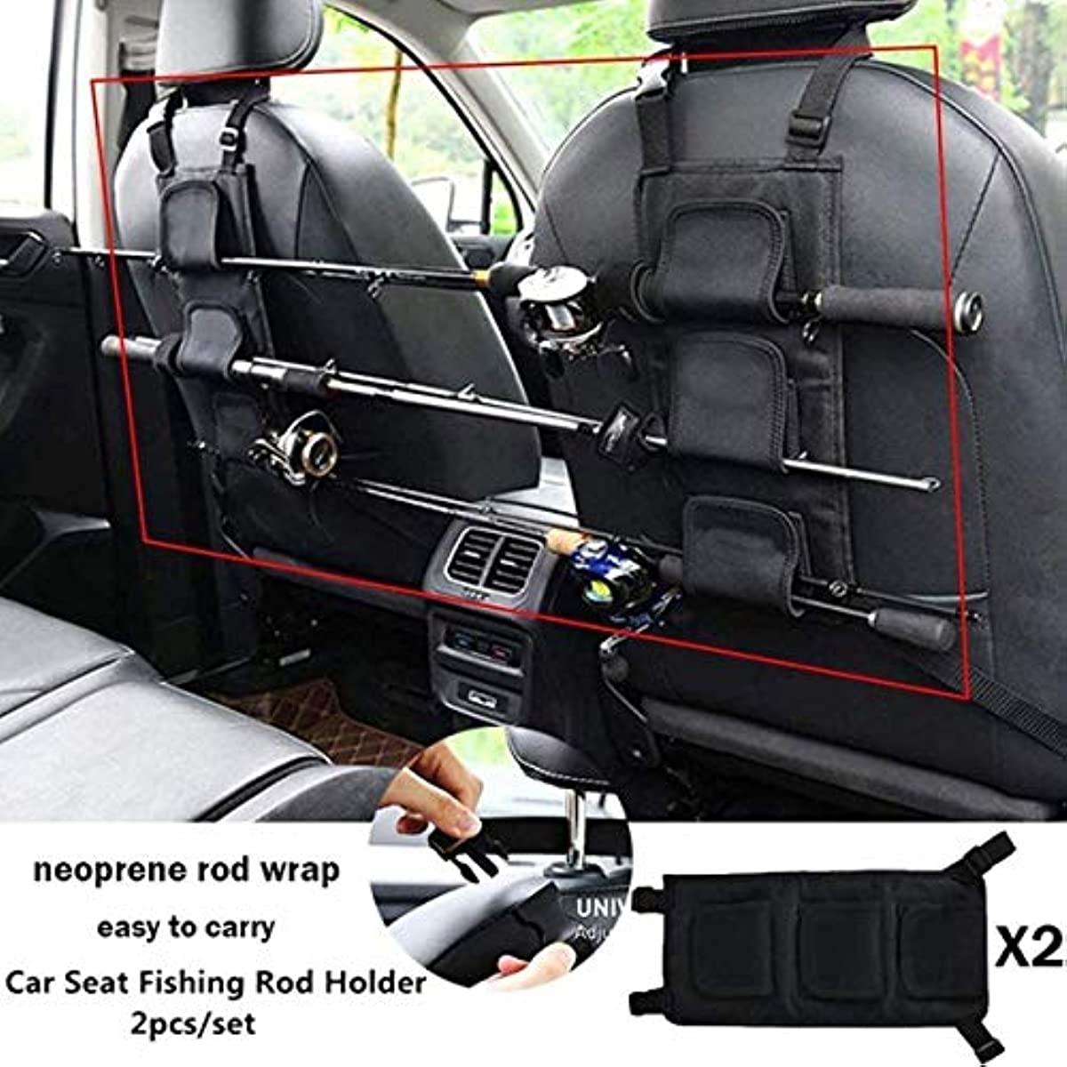 Adjustable Car Fishing Rod Holder Strap Rack