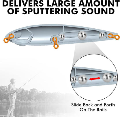 Best-Selling Double-Blade Topwater Popper Lure with BKK Hooks
