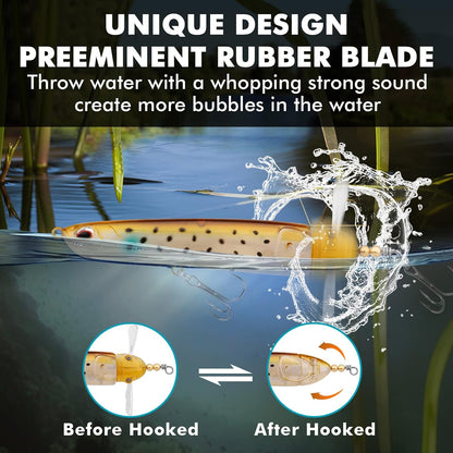 Best-Selling Double-Blade Topwater Popper Lure with BKK Hooks