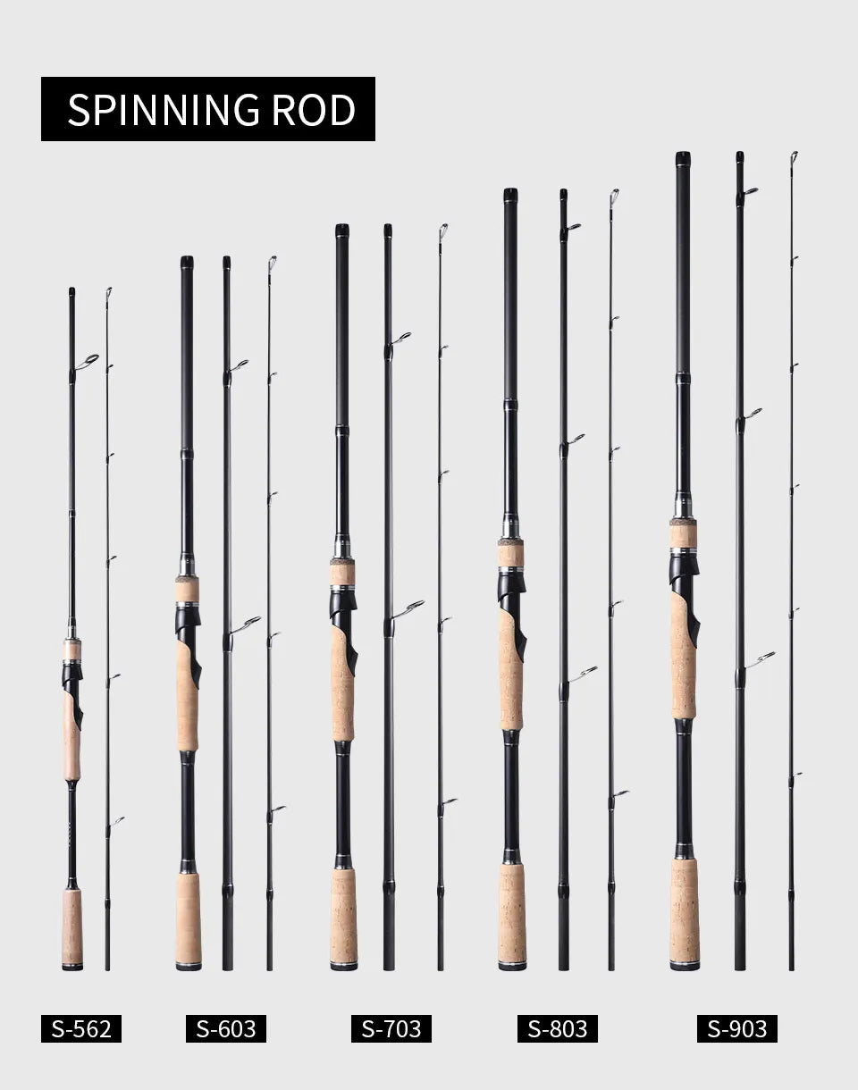 Three Sets Guide Rods LINNHUE Fishing Rod TS Fuji Guide Lure Rod 1.68-2.7m 2/3 Section Carb ...