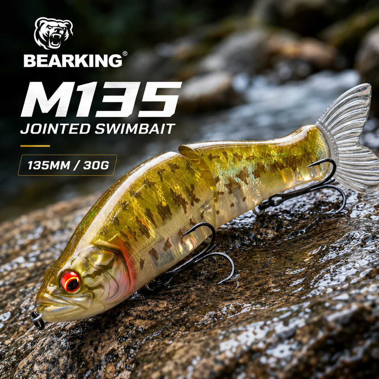 BEARKING M135 Jointed Minnow Swimbait – 135 mm / 30 g