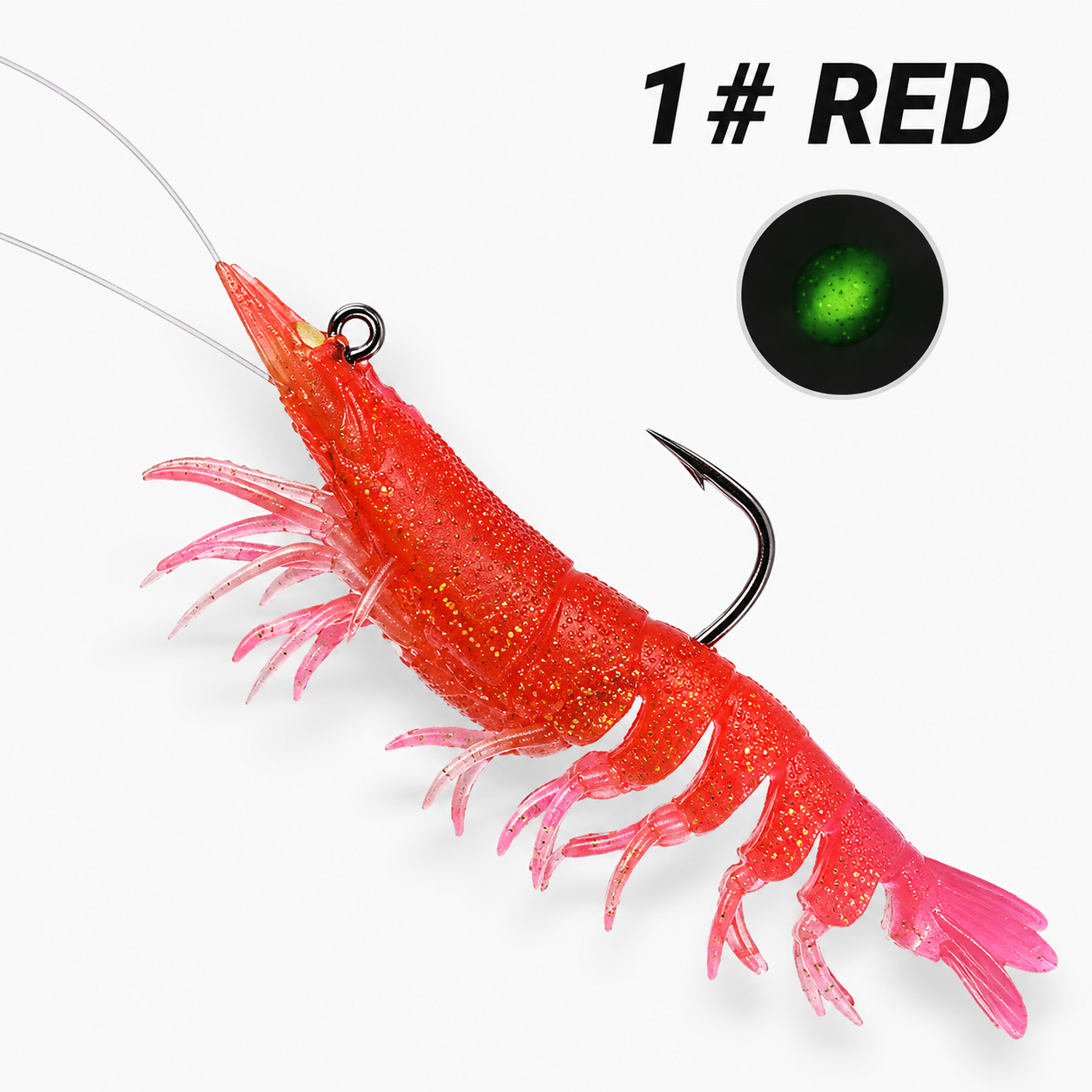 T-BAIT Glow Jumbo Shrimp Soft Lure