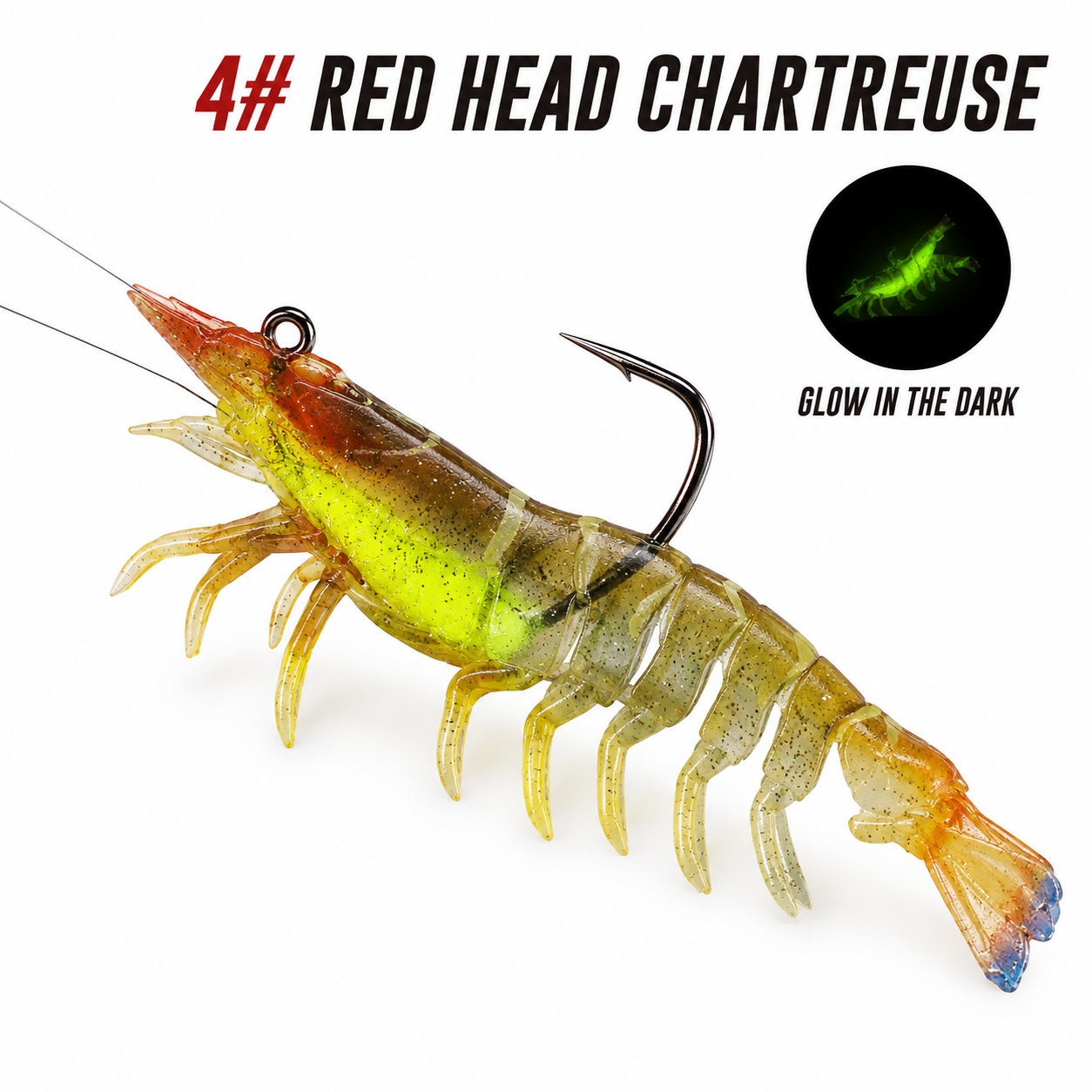 T-BAIT Glow Jumbo Shrimp Soft Lure