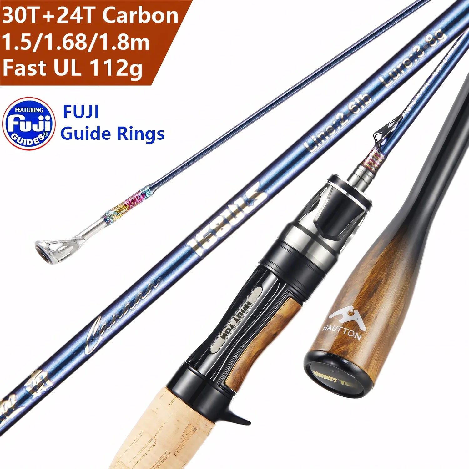 FUJI Guide Rings UL Ultralight Carbon Fiber Lure Rod,Spinning / Casti ...