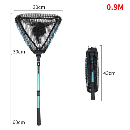 90cm Foldable Fishing Portable Handle Net