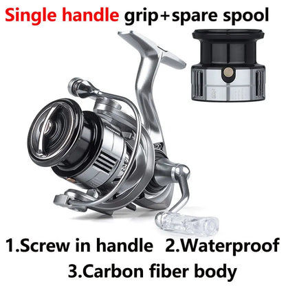 FISHINGHUB KINGSNAKE SPINNING REEL CARBON FIBER WATERPROOF BODY REEL