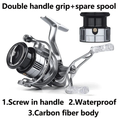 FISHINGHUB KINGSNAKE SPINNING REEL CARBON FIBER WATERPROOF BODY REEL