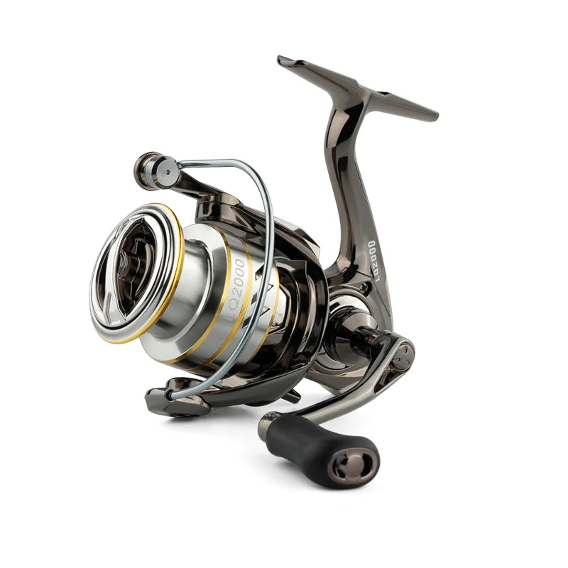 FISHINGHUB  LQ Drag System 10kg Max Grey Golden Fishing Reel