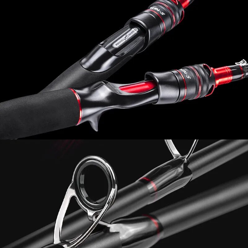 3sections 66-86cm Spinning Rod Carbon Fiber Fishing Lure Rod