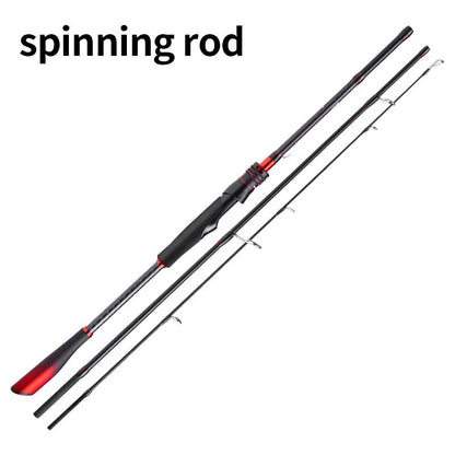 3sections 66-86cm Spinning Rod Carbon Fiber Fishing Lure Rod