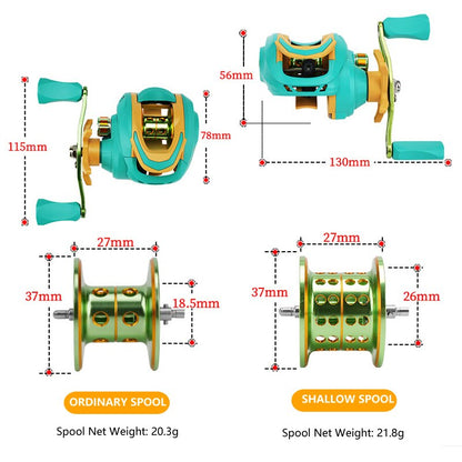 High-Performance 8KG Magnetic Brake Fishing Reel