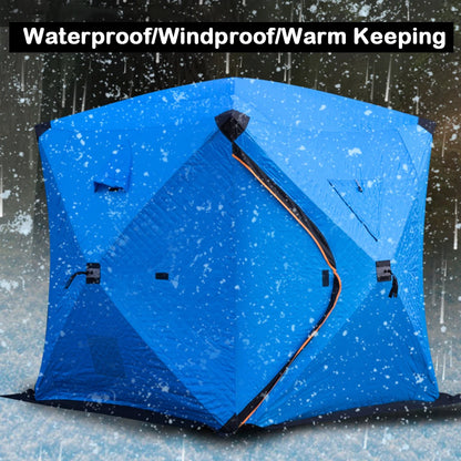 3-4 Person Portable Ice Fishing Shelter Easy Set-up Winter Fishing Tent