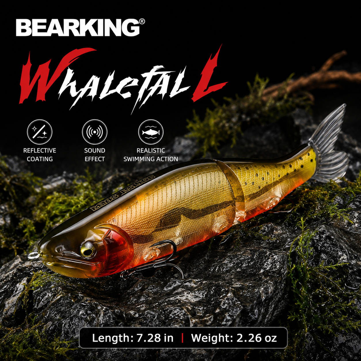 BEARKING M185 Jointed Minnow Swimbait – 18.5 cm / 64 g