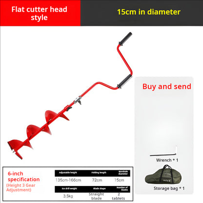 Winter fishing hand-cranked ice drill outdoor fishing ice breaking fishing drill