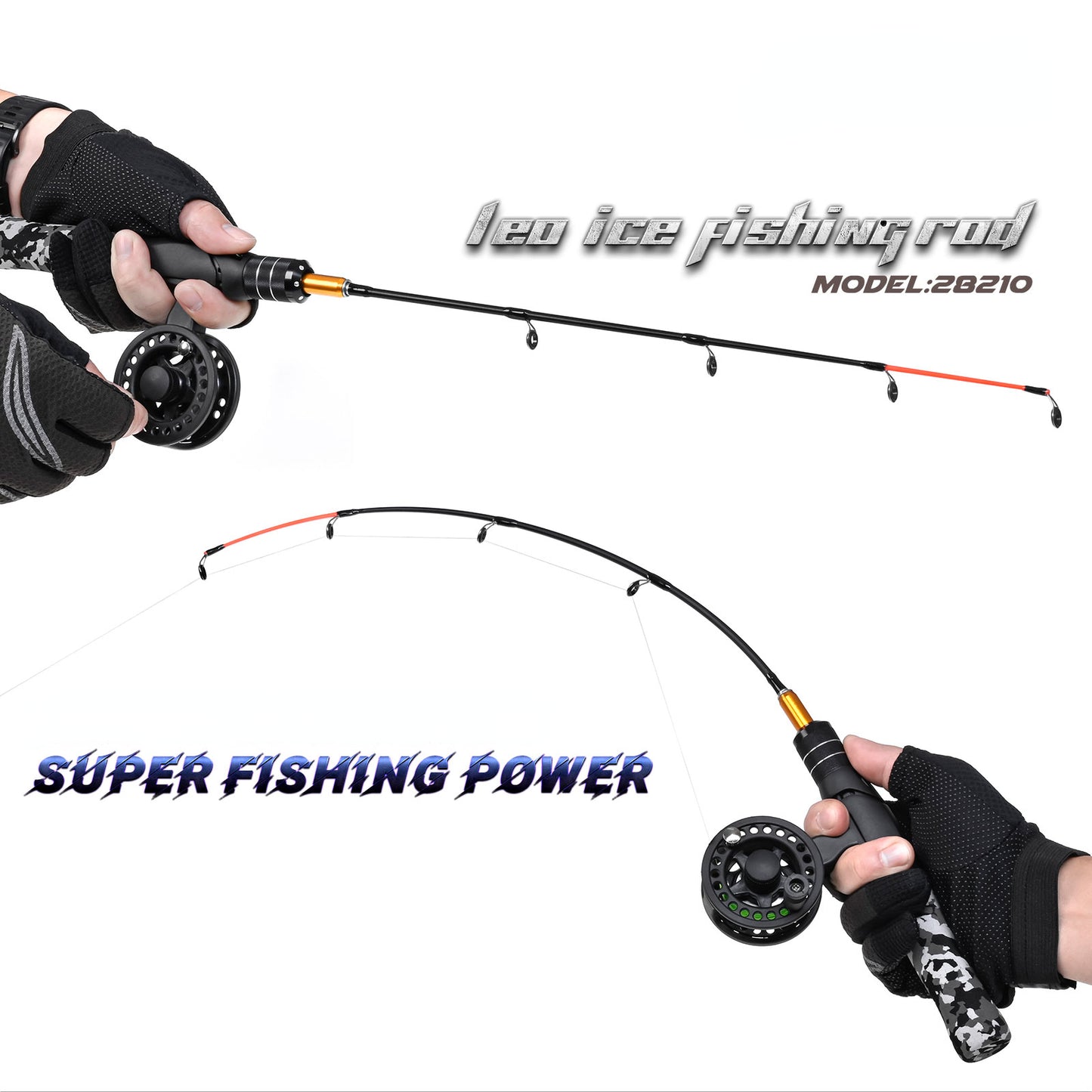 Ice Fishing Rod and Reel Combos Portable Ultralight  with full Kits