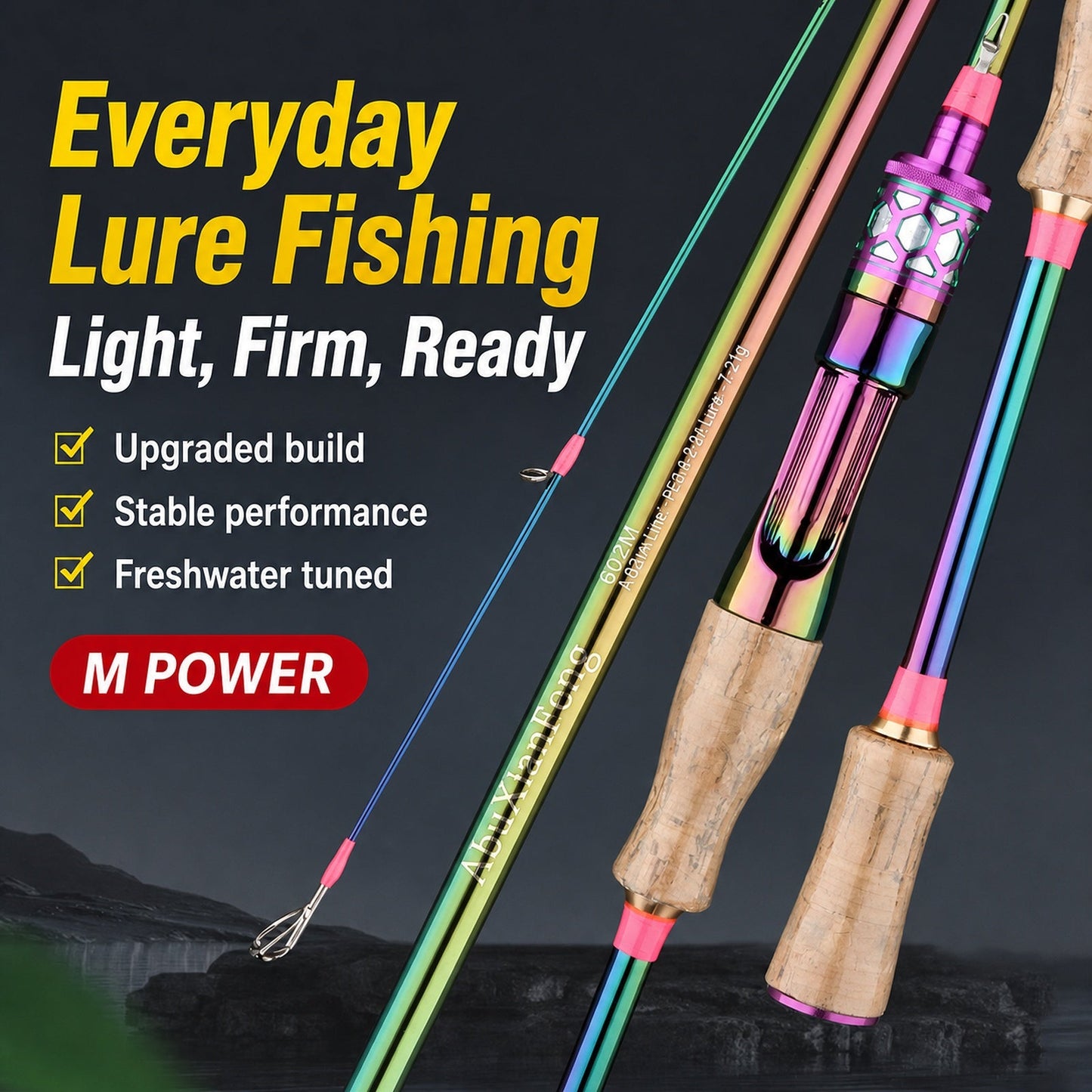 Color-Plated Carbon Lure Fishing Rod