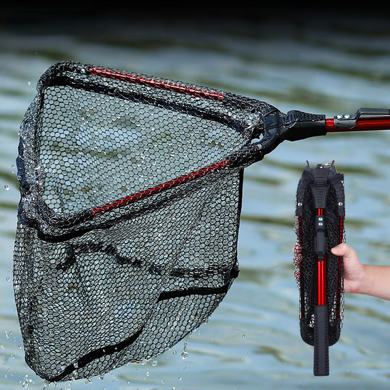 90cm Foldable Fishing Portable Handle Net