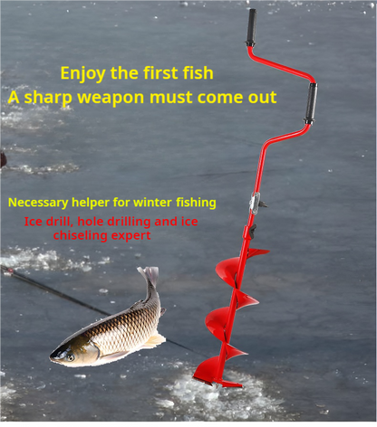 Winter fishing hand-cranked ice drill outdoor fishing ice breaking fishing drill