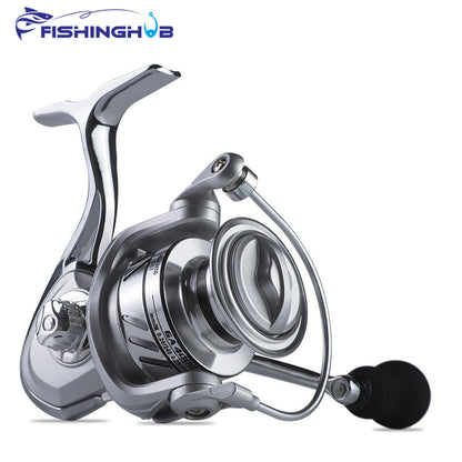 FISHINGHUB- All Metal Body Handle Spool Reel Fishing Coil Spinning Reel Fishing - FishingHUB