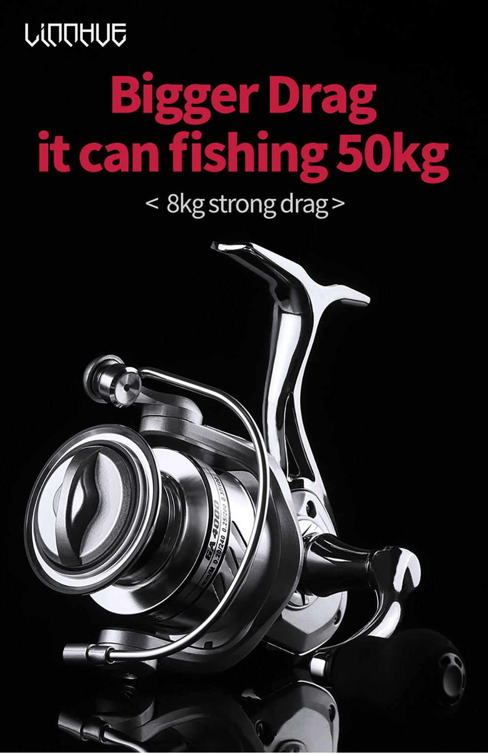 FISHINGHUB- All Metal Body Handle Spool Reel Fishing Coil Spinning Reel Fishing - FishingHUB