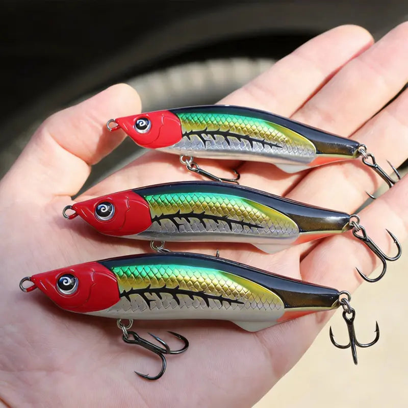 6th-Generation Ducktail Sinking Pencil Lure – Long-Cast Wobbling Action