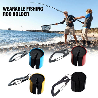 New Wearable Fishing Rod Holder Portable Clip with Keychain