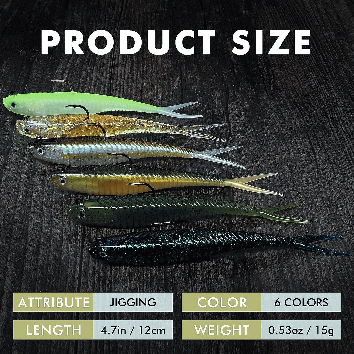 Split Paddle Tail Swimbait Fishing Lure for Bass