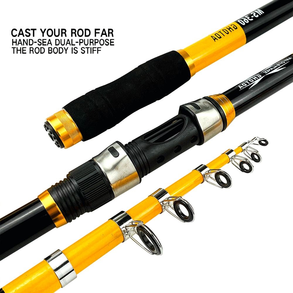 2.1M -3.6M  Hard Carbon Fiber Telescopic Fishing Rod