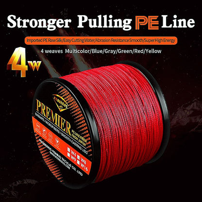 FISHINGHUB- 4 stand Multifilament PE Line Braided Fishing Line