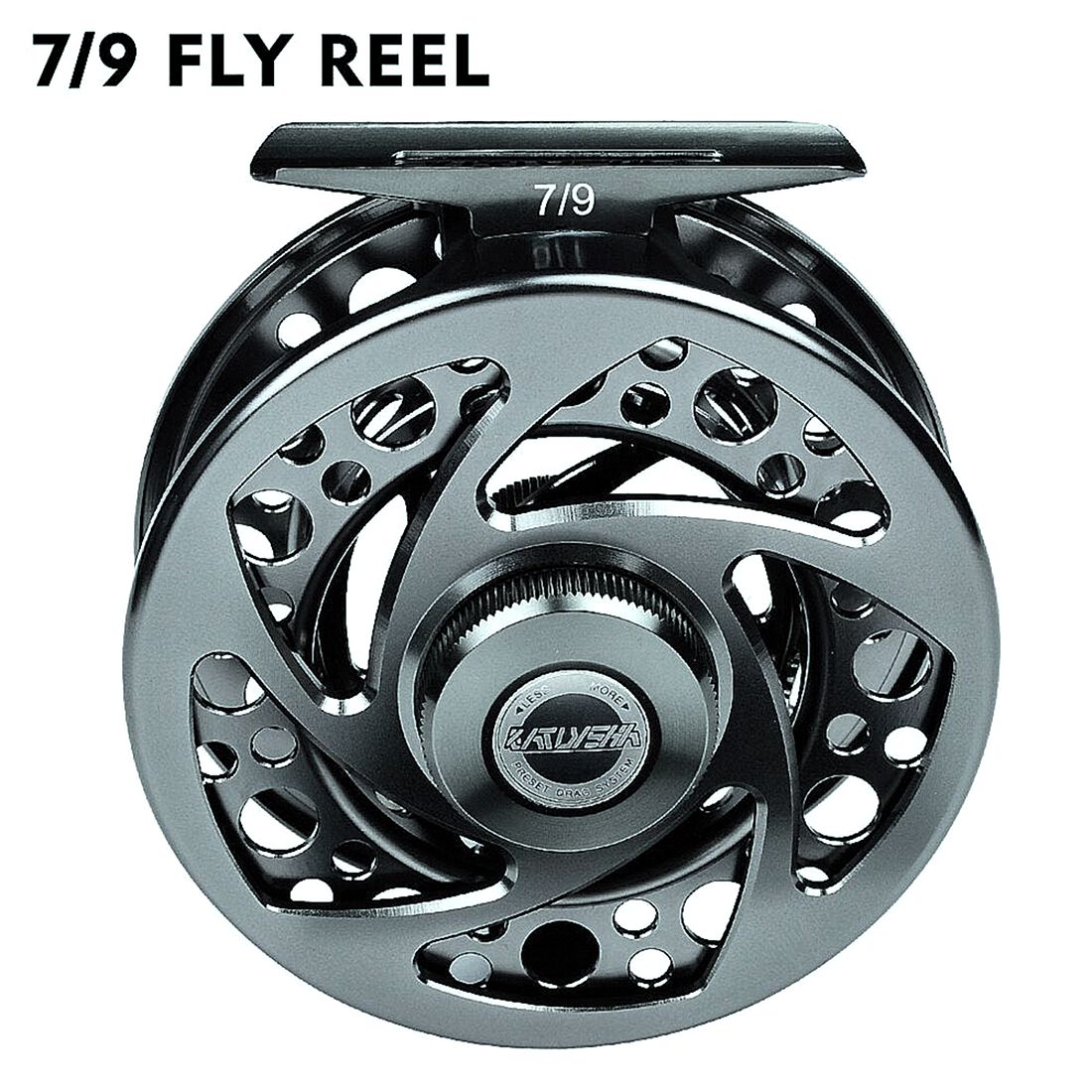 Fly Fishing Reel 5/7-7/9-9/10 WT Aluminum CNC Machine Cut Large Arbor Die Casting