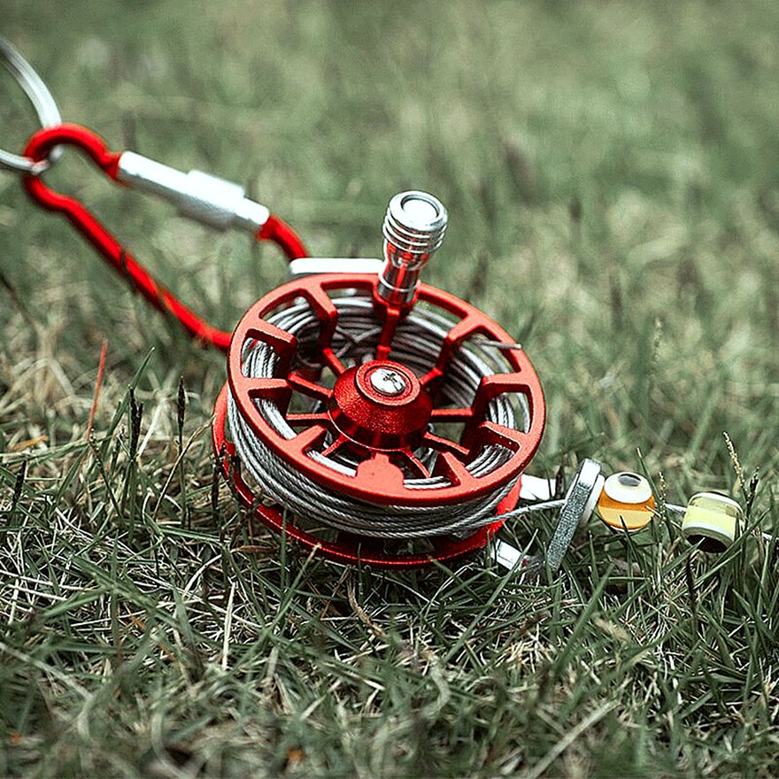 FISHINGHUB- Metal Fishing Reel Portable Ultralight Fishing Raft Reel