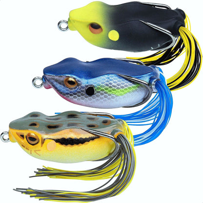 Topwater Weedless Frog Lure with Owner Hook